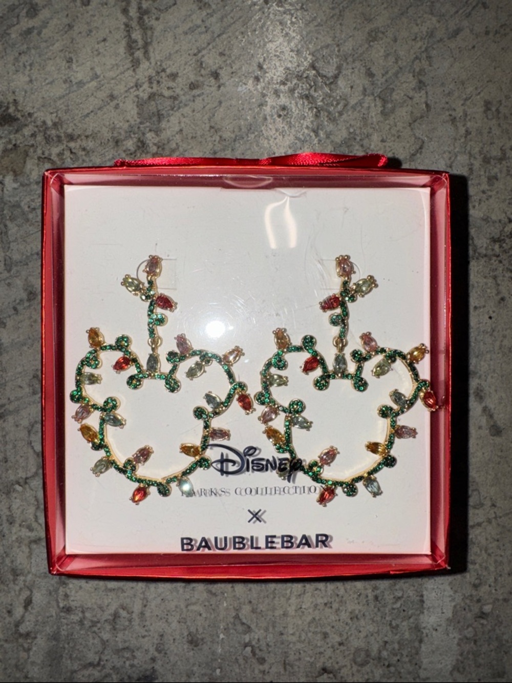 BaubleBar Multicolor Disney Mickey Hoop Earrings